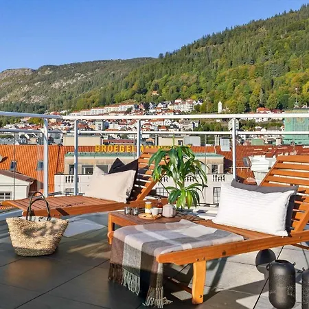 Torgalmenningen Town Square, Yet Quiet, Elevator In Building Bergen